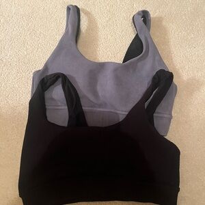 Zella Women's Ribbed Sports Bras - Black and Gray